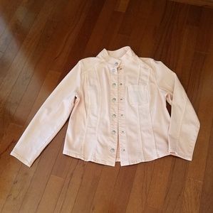 Peachy pink jean jacket